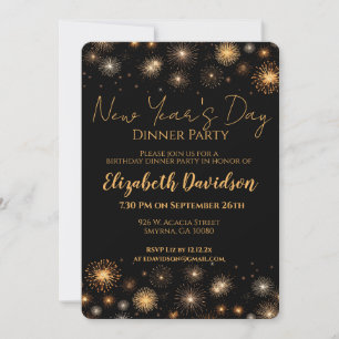Invitation Nouvel An Diner Fête Anniversaire