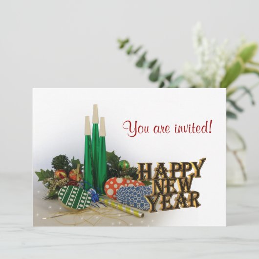 Invitation Nouvel An Eve (Debout devant)