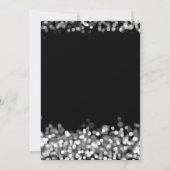 Invitation Nouvel An Eve Gold Silver Shimmer Lights Bow (Dos)