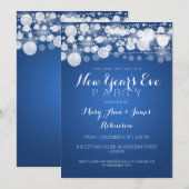 Invitation Nouvel An, fête de la Saint-Sylvestre - Chiffres b (Devant / Derrière)