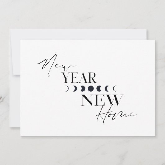 Invitation Nouvel An Fête du Nouvel An Nouvelle maison Nous a (Devant)