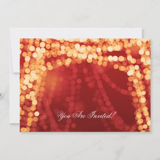 Invitation Nouvel An Gold String Party (Dos)