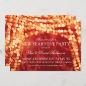 Invitation Nouvel An Gold String Party (Devant / Derrière)