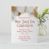 Invitation Nouvel An, Gold & White Party (Debout devant)