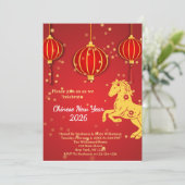 Invitation Nouvel An lunaire 2026 | Année du cheval (Debout devant)