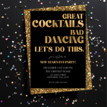 Nouvel An minimaliste Noir et Or