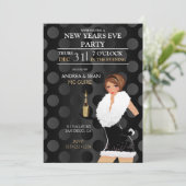 Invitation Nouvel An Mode Fille Vacances Robe (Debout devant)