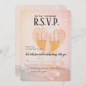 Invitation Nouvel An Nouveau Début/Nouvel An Mariage/RSVP (Devant / Derrière)