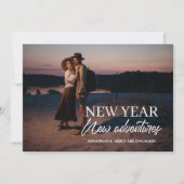 Invitation Nouvel an Nouvelles aventures Big Photo Fiançaille (Devant)