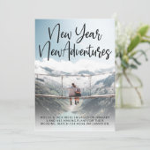Invitation Nouvel an Nouvelles aventures Fiançailles Faire-pa (Debout devant)
