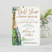 Invitation Nouvel An Open House Toast de l'année (Debout devant)