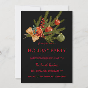 Invitation Nouvel an ornements Vintages