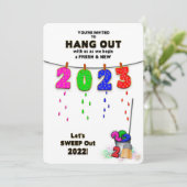 Invitation Nouvel An Réveillez une fête unique fraîche et col (Debout devant)