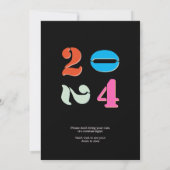 Invitation Nouvel An Réveillon Champagne Tower Dîner Cocktail (Dos)