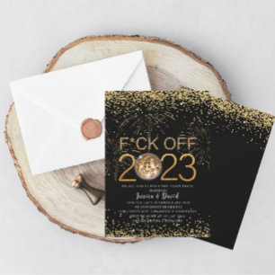 Invitation Nouvel An`s Eve Party 2024 Gold et BlackInvitation