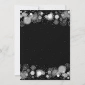 Invitation Nouvel An Soirée Silver Winter Wonder Red Bow (Dos)