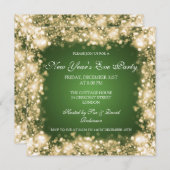 Invitation Nouvel An Sove Fête Éclairage Or (Devant / Derrière)