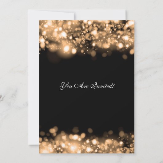 Invitation Nouvel An Sove Fête Éclairage Or (Dos)