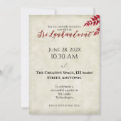 Invitation Nouvel an sri-lankais cinghalais (Dos)