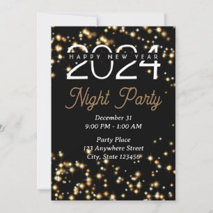 Invitation Nouvel An Starburst
