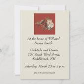 Invitation Nouvel An vintage Oiseaux (Dos)