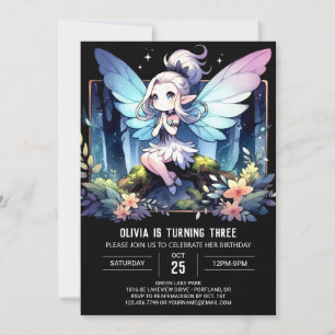 Invitation Nouvel anniversaire de Digital Cute Fairy