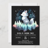 Invitation Nouvel anniversaire de Digital Cute Wolf (Devant)