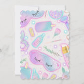 Invitation Nouvel anniversaire de la fête Spa de Neon Pamper (Dos)