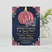 Invitation Nouvel anniversaire de la petite marine Citrouille (Debout devant)