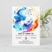 Invitation Nouvel anniversaire du joli cheval modifiable (Debout devant)