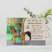 Invitation Nouvel anniversaire du mignon afro-américain Princ (Debout devant)