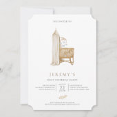 Invitation Nouvel anniversaire Neutral Boho (Devant)