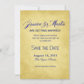 Invitation Nouvel Art Vegas Save the Date | or bleu (Dos)
