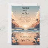 Invitation Nouvel été Ocean Beach Destination Mariage (Devant)