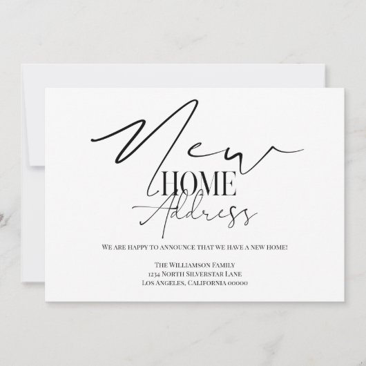 Invitation Nouvelle adresse d'accueil (Devant)