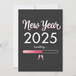 Invitation Nouvelle année Chargement 2025 Bonne année Noël
