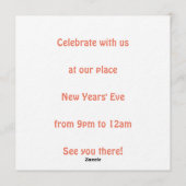 Invitation Nouvelle Année Chaude (Dos)