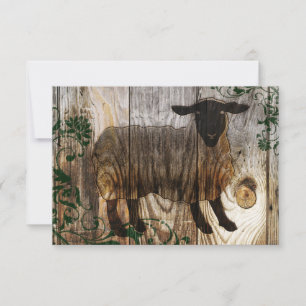 Invitation nouvelle année chinoise du mouton en bois 2015