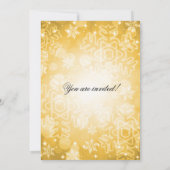 Invitation Nouvelle Année Eve Party Festive Bokeh Or (Dos)