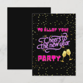 Invitation nouvelle année heureuse (Devant / Derrière)