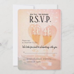 Invitation Nouvelle Année Nouveau Début/Mariage du Nouvel An/