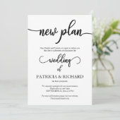 Invitation Nouvelle annonce de mariage reportée (Debout devant)