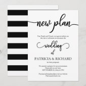 Invitation Nouvelle annonce de mariage reportée (Devant / Derrière)