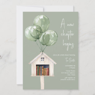 Invitation Nouvelle bibliothèque de chapitres Ballons Livre B
