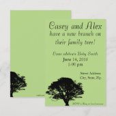 Invitation Nouvelle branche sur l'Invitation Baby shower de l (Devant / Derrière)