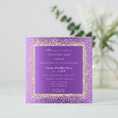 Invitation Nouvelle Confetti Pailleté Or Champaigne (Debout devant)