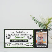 Invitation Nouvelle de l'année 1er anniversaire Soccer Photo (Debout devant)