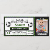 Invitation Nouvelle de l'année 1er anniversaire Soccer Photo (Devant)