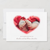 Invitation Nouvelle déclaration de naissance de photo de scri (Dos)