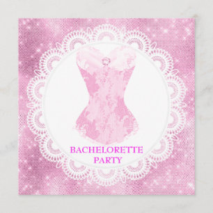INVITATION NOUVELLE ÉTINCELLE CORSET PINK EN LACE ÉLÉGANT